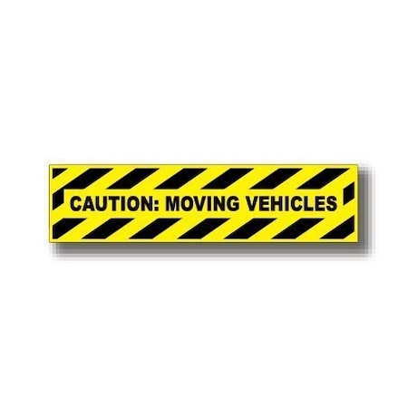 Ergomat 8in x 28in RECTANGLE SIGNS - Caution: Moving Vehicles DSV-SIGN 224 #2180 -UEN
